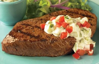 Cucumber Ranch Steaks Recipe